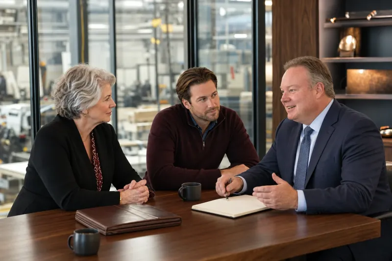 Illustrative family-business planning conversation featuring Kenneth Doody