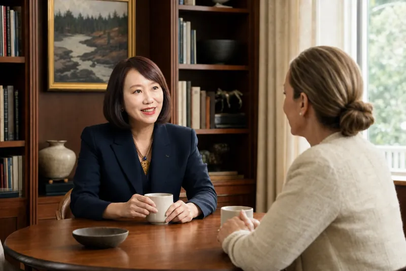 Amy Tong in a private client conversation